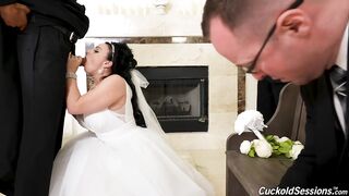 Payton Preslee’s wedding turns rough interracial threesome – Cuckold Sessions